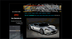 Desktop Screenshot of apexcarrentals.in